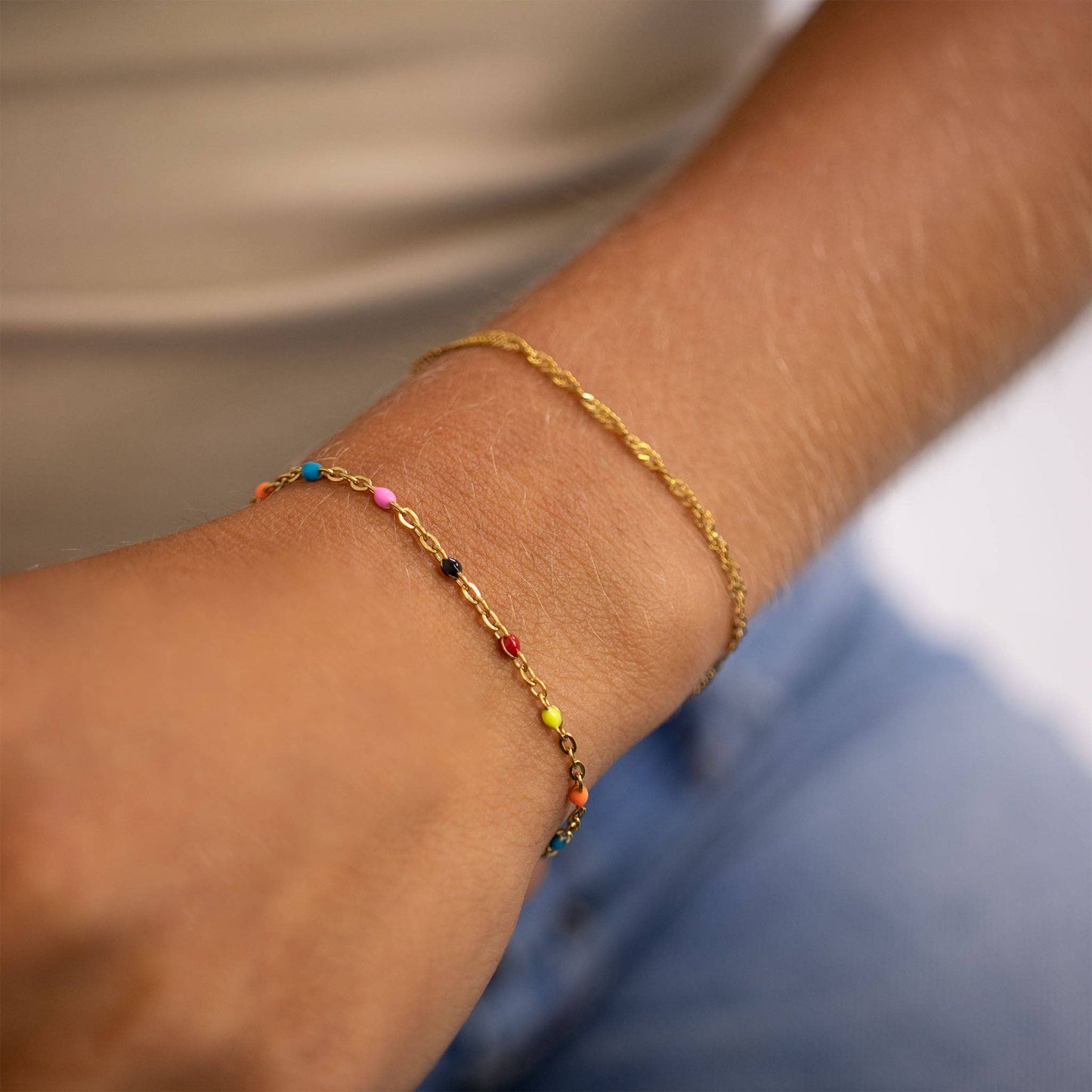 Muti Color Confetti Bracelet - Premium 18K Gold PVD Stainless Steel