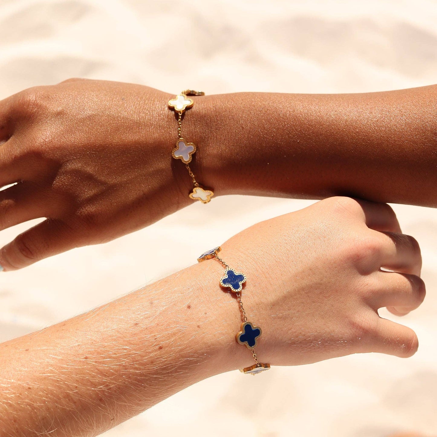 Lucky Clover Charm Bracelet - Premium 18K Gold PVD Stainless Steel