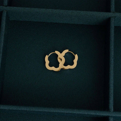 Flower Huggie Earrings - Premium 18K Gold PVD Stainless Steel