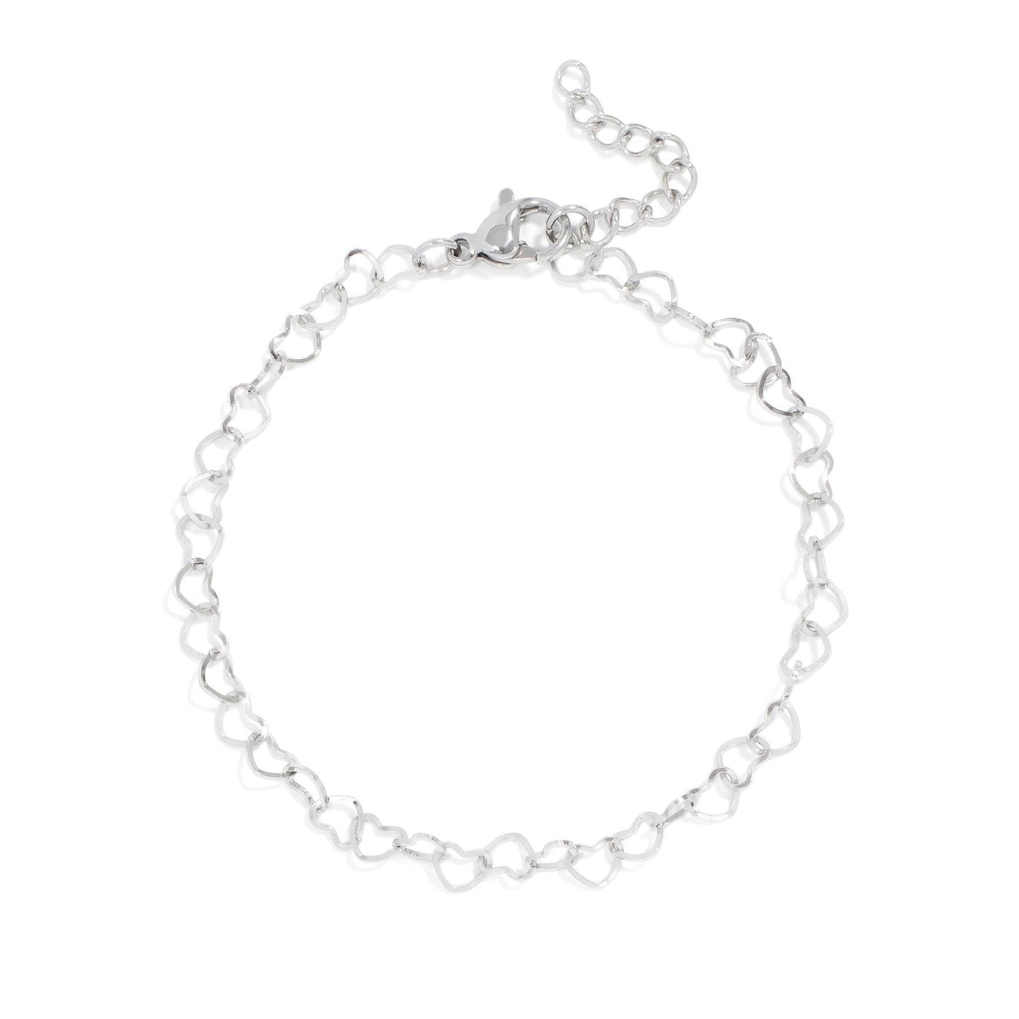 Linked Heart Chain Bracelet - Premium 18K Gold PVD Stainless Steel