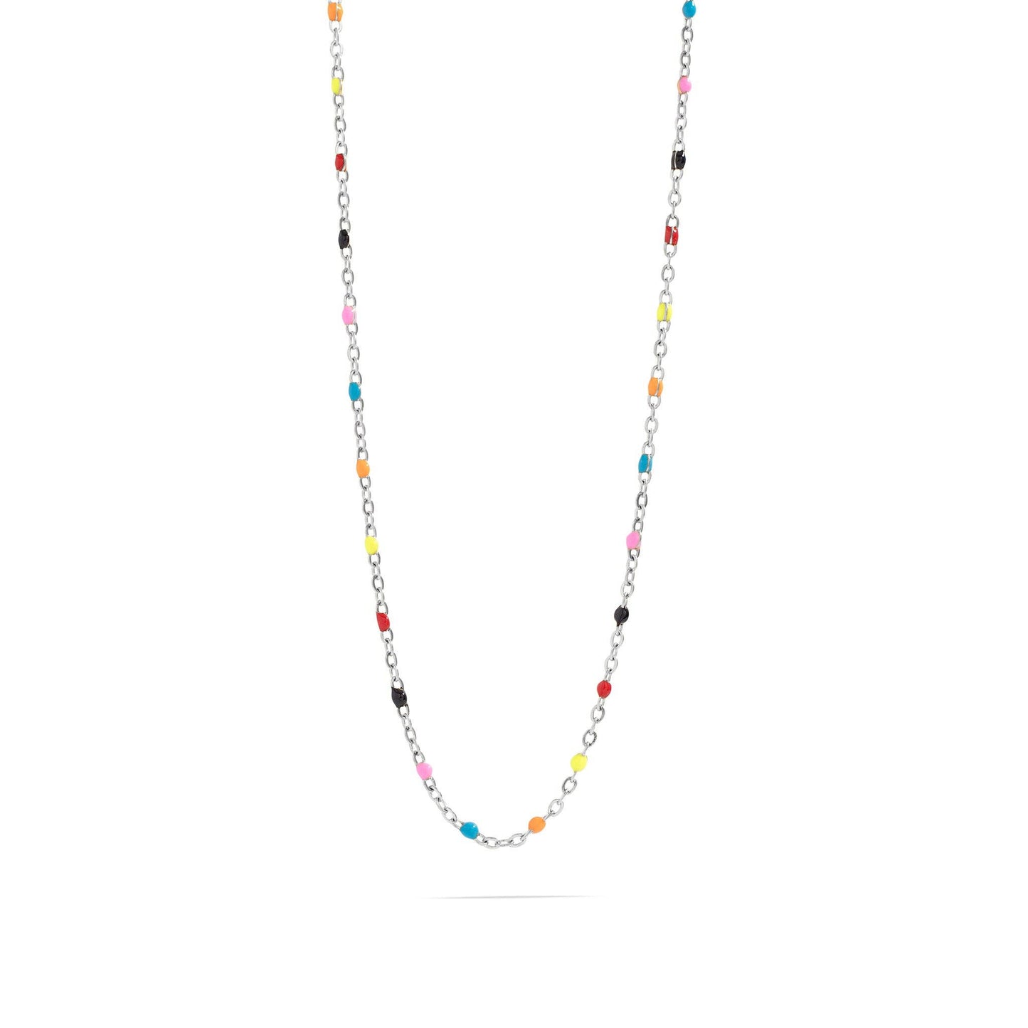 Multi-Color Confetti Chain Necklace - Premium 18K Gold PVD Stainless Steel