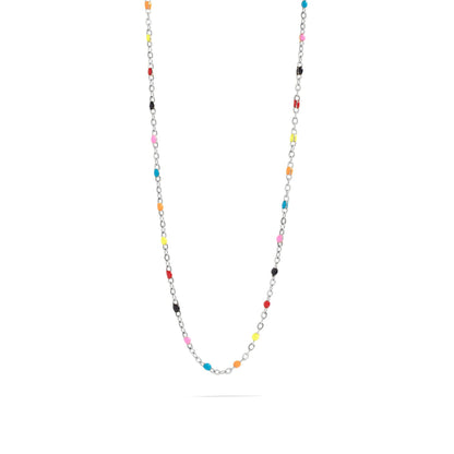 Multi-Color Confetti Chain Necklace - Premium 18K Gold PVD Stainless Steel