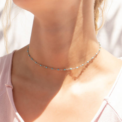 Turquoise Chain Necklace - Premium 18K Gold PVD Stainless Steel