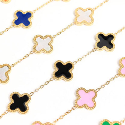 Lucky Clover Charm Bracelet - Premium 18K Gold PVD Stainless Steel