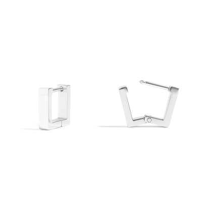 Square Huggie Earrings - Premium 18K Gold PVD Stainless Steel