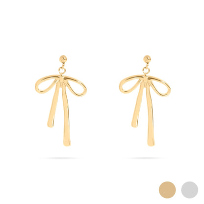 Ribbon Bow Earrings - Premium 18K Gold PVD Stainless Steel