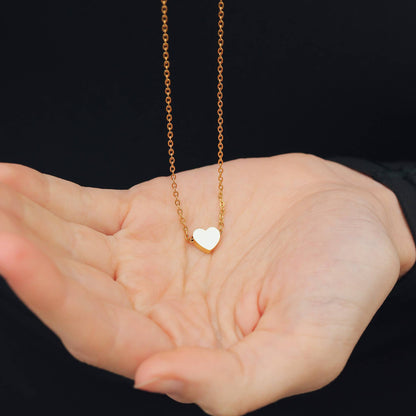Stainless Steel Mini Heart Necklace - Premium 18K Gold PVD Stainless Steel