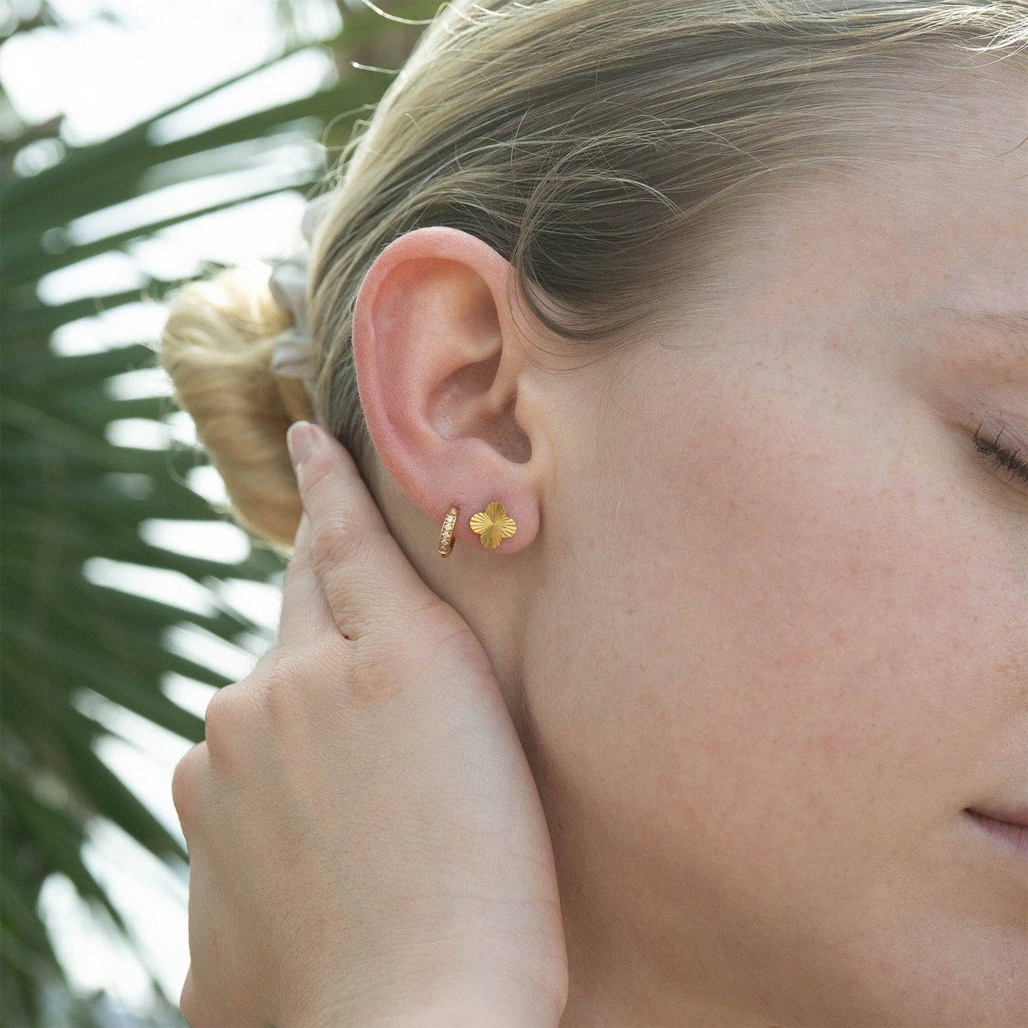 Clover Stud Earrings - Premium 18K Gold PVD Stainless Steel