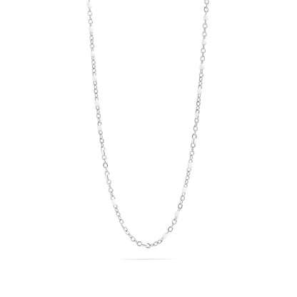 White Confetti Chain Necklace - Premium 18K Gold PVD Stainless Steel