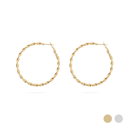 Twist Hoop Earrings - Premium 18K Gold PVD Stainless Steel