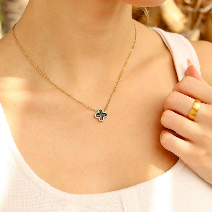 Lucky Clover Charm Necklace - Premium 18K Gold PVD Stainless Steel