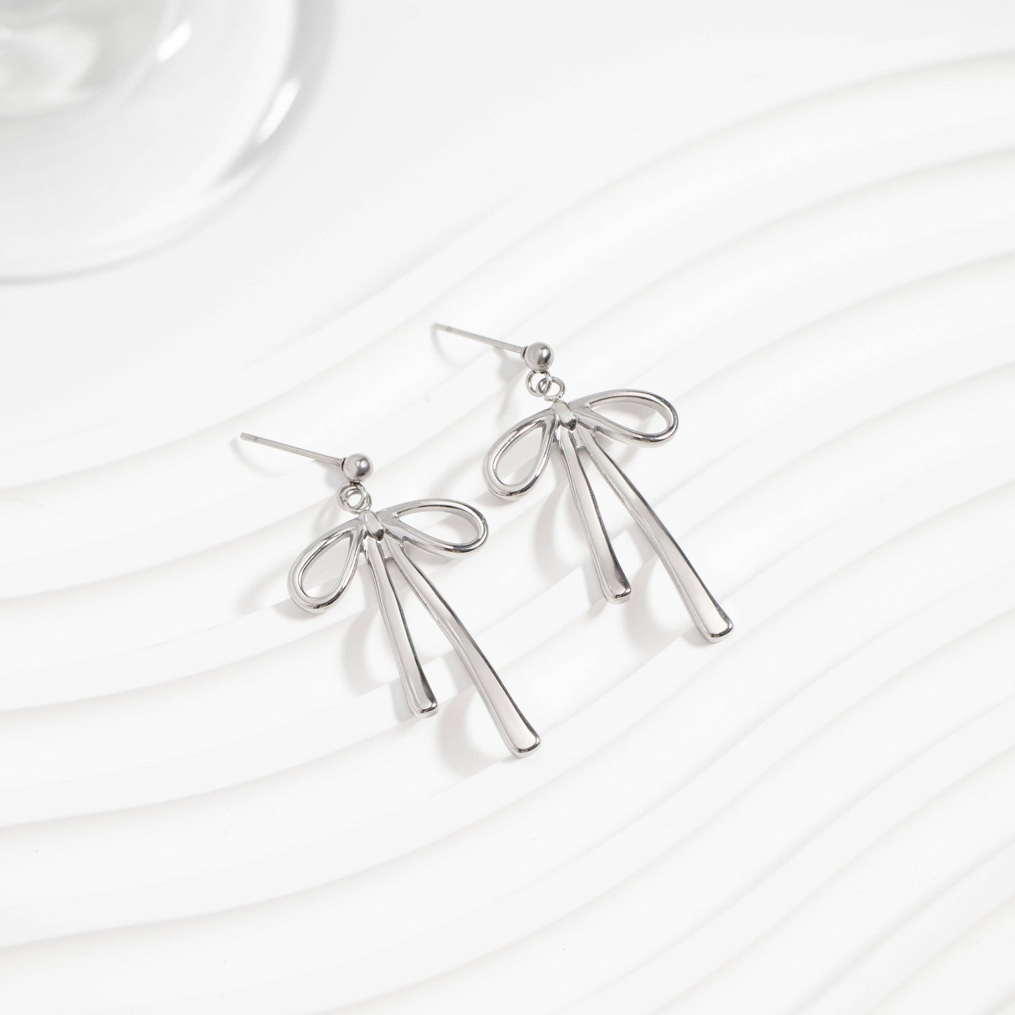 Ribbon Bow Earrings - Premium 18K Gold PVD Stainless Steel