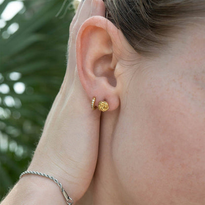 CZ Mini Huggie Earrings - Premium 18K Gold PVD Stainless Steel