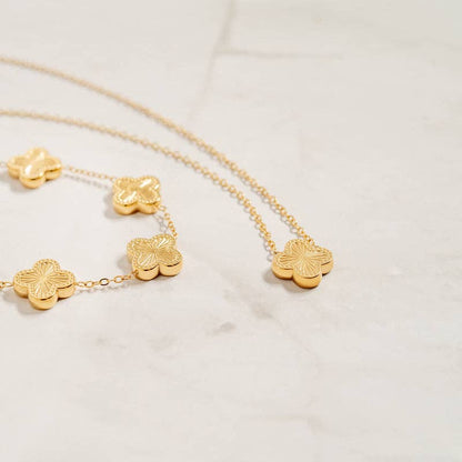 Lucky Clover Charm Bracelet - Premium 18K Gold PVD Stainless Steel