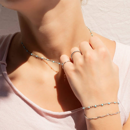 Turquoise Chain Necklace - Premium 18K Gold PVD Stainless Steel