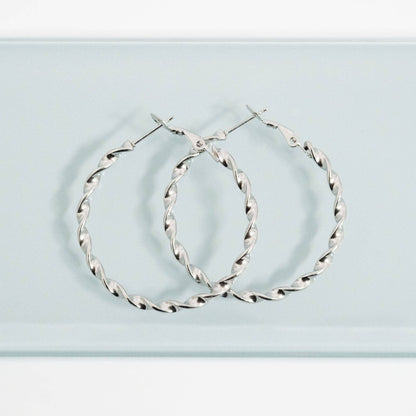 Twist Hoop Earrings - Premium 18K Gold PVD Stainless Steel