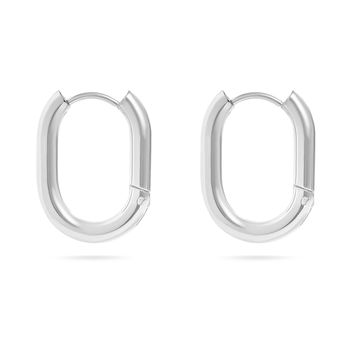 Oval Huggie Earrings  - Premium 18K Gold PVD Stainless Steel