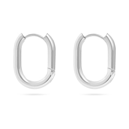 Oval Huggie Earrings  - Premium 18K Gold PVD Stainless Steel