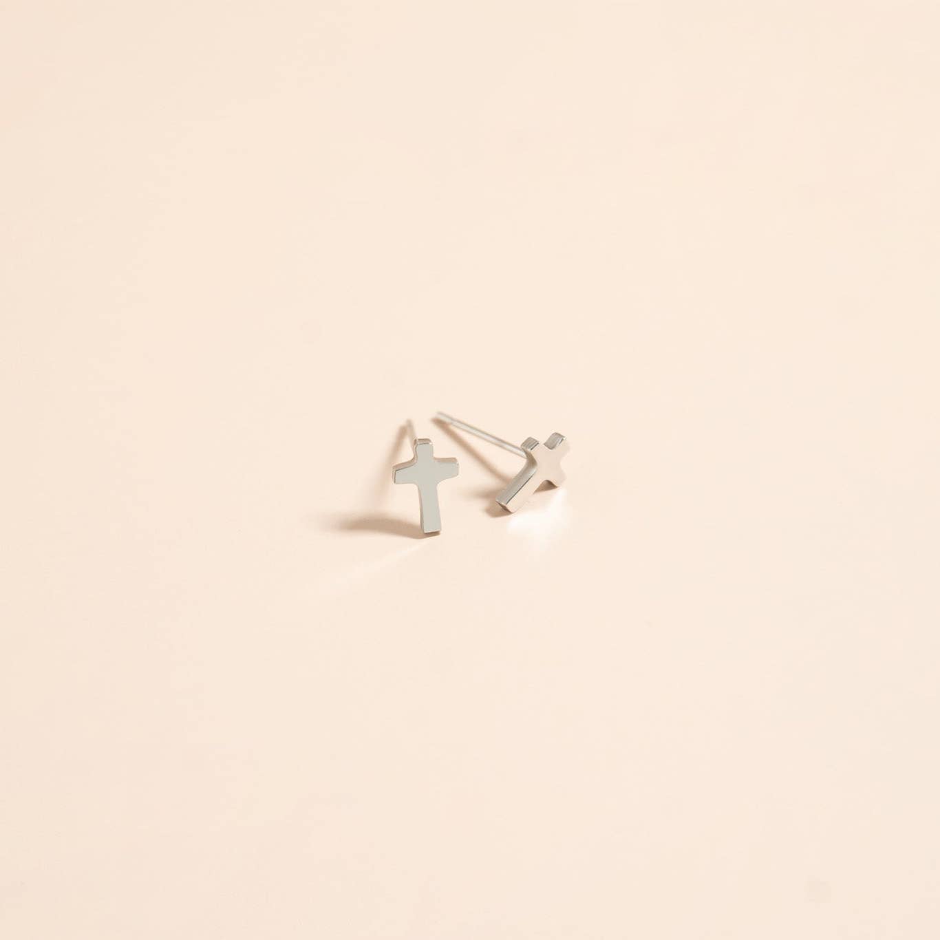 Cross Stud Earrings- Premium 18K Gold PVD Stainless Steel