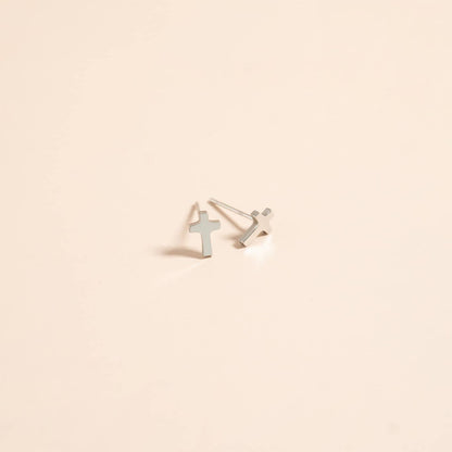 Cross Stud Earrings- Premium 18K Gold PVD Stainless Steel