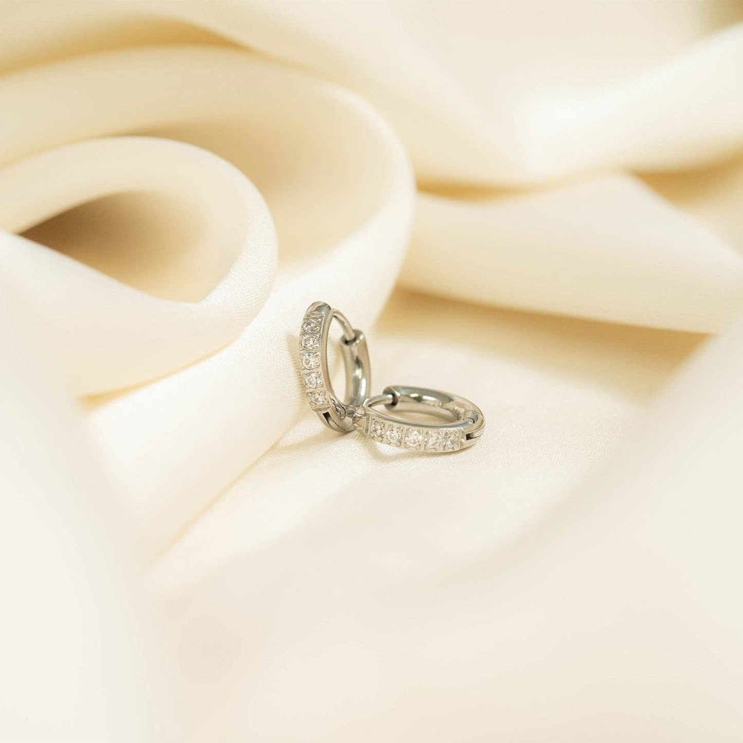 CZ Mini Huggie Earrings - Premium 18K Gold PVD Stainless Steel