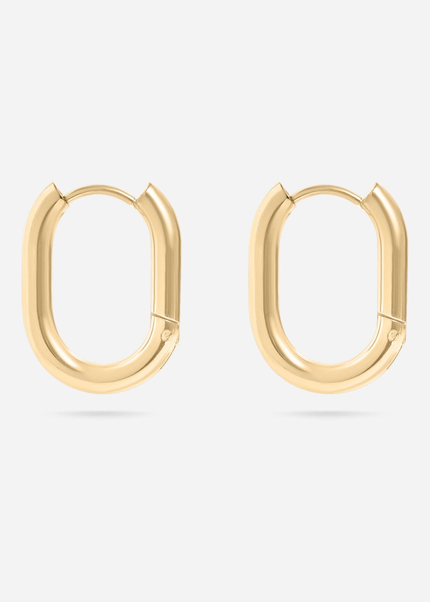 Oval Huggie Earrings  - Premium 18K Gold PVD Stainless Steel
