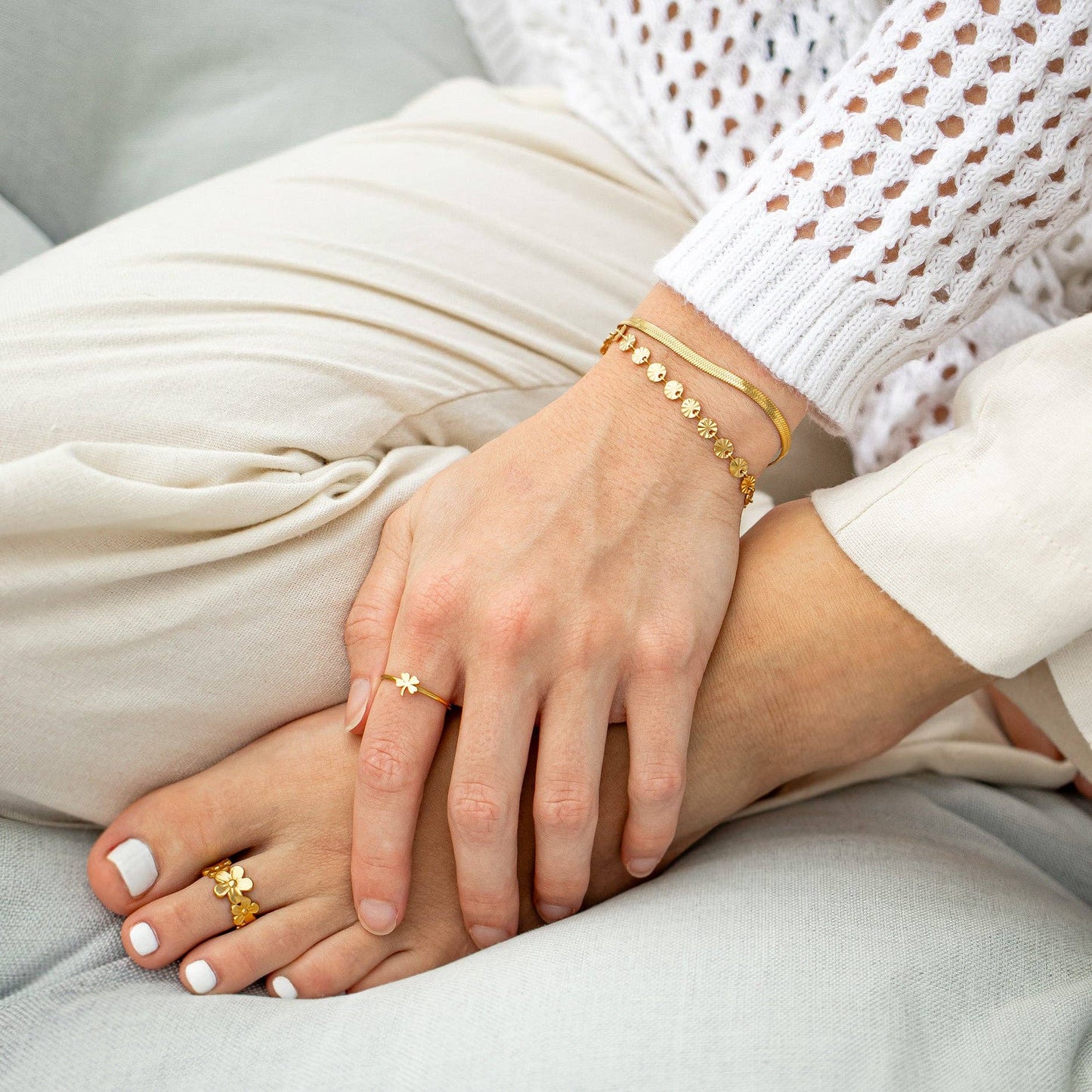 Sunburst Chain Bracelet - Premium 18K Gold PVD Stainless Steel