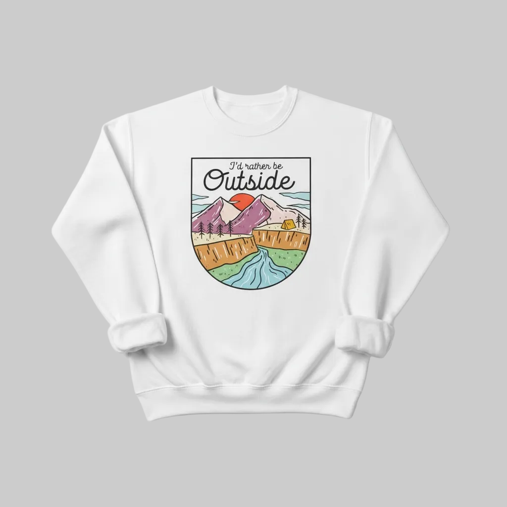 I’d Rather Be Outside Tee or Crewneck