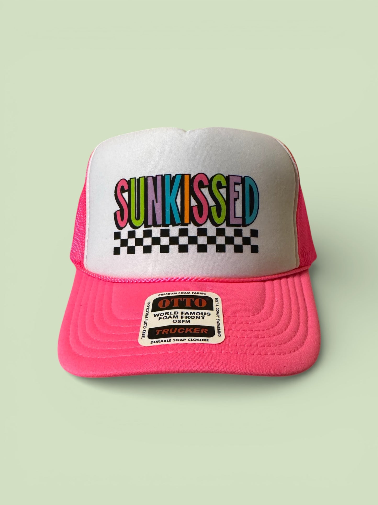 Sunkissed - Neon Pink & White Trucker Hat