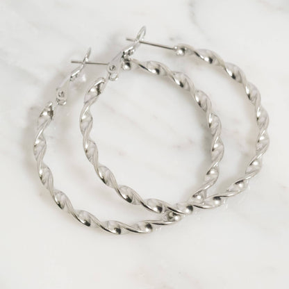 Twist Hoop Earrings - Premium 18K Gold PVD Stainless Steel