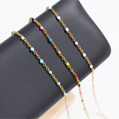 Turquoise Chain Necklace - Premium 18K Gold PVD Stainless Steel