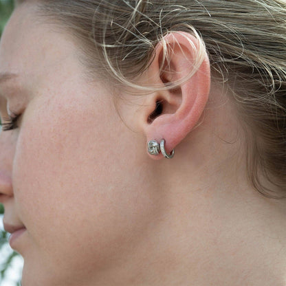 CZ Mini Huggie Earrings - Premium 18K Gold PVD Stainless Steel