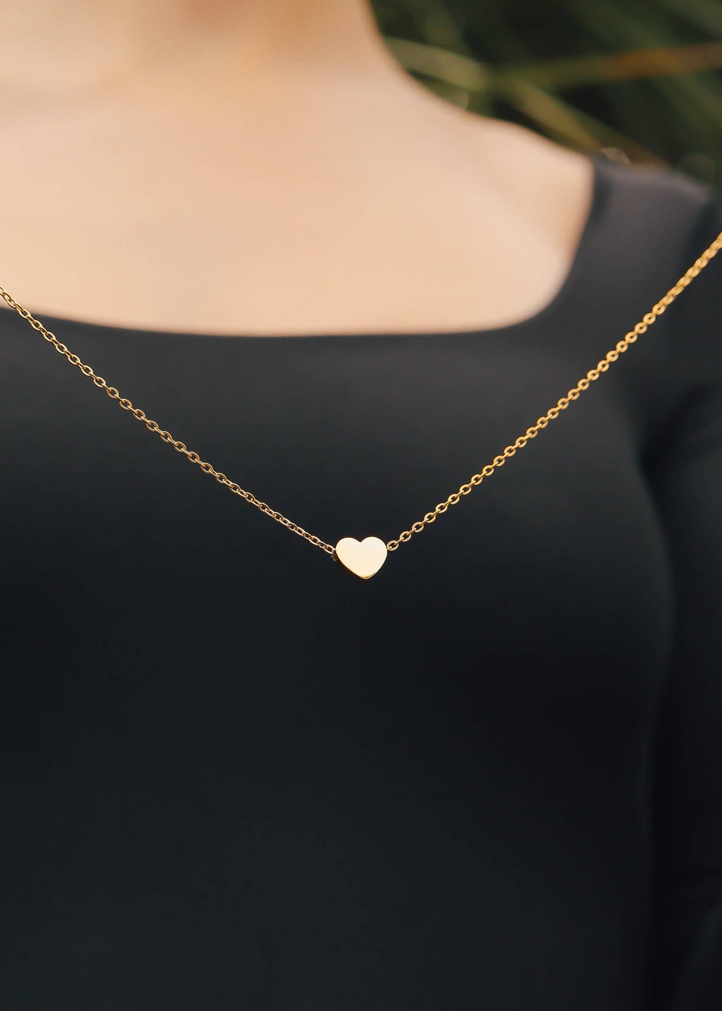 Stainless Steel Mini Heart Necklace - Premium 18K Gold PVD Stainless Steel