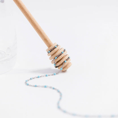 Turquoise Chain Necklace - Premium 18K Gold PVD Stainless Steel