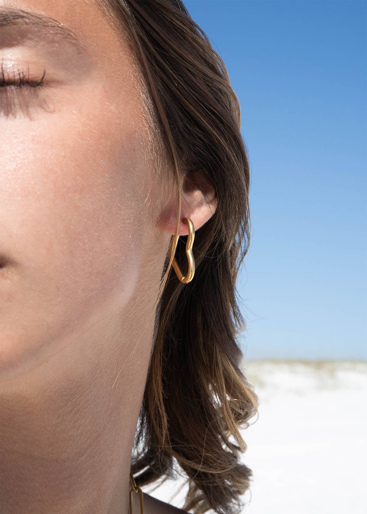 Heart Huggie Hoop Earrings - Premium 18K Gold PVD Stainless Steel