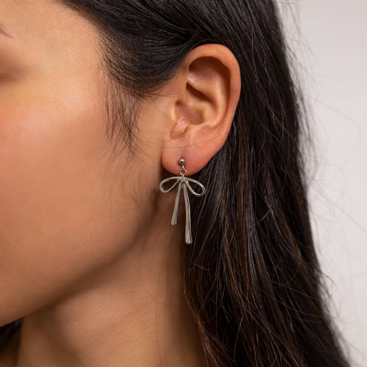 Ribbon Bow Earrings - Premium 18K Gold PVD Stainless Steel