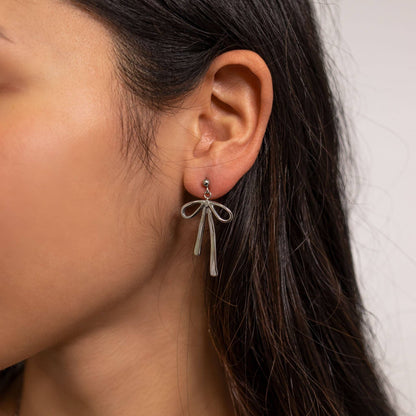 Ribbon Bow Earrings - Premium 18K Gold PVD Stainless Steel