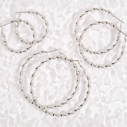 Twist Hoop Earrings - Premium 18K Gold PVD Stainless Steel