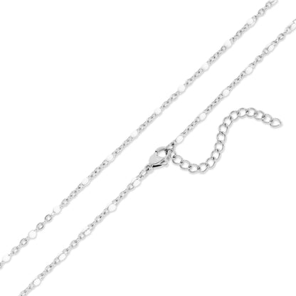 White Confetti Chain Necklace - Premium 18K Gold PVD Stainless Steel