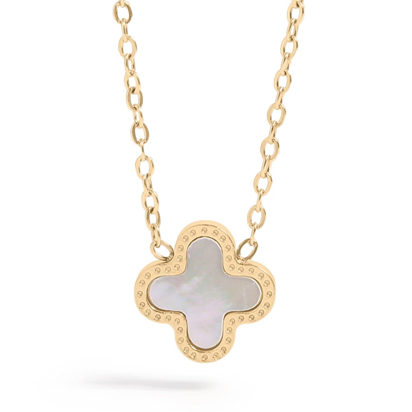 Lucky Clover Charm Necklace - Premium 18K Gold PVD Stainless Steel