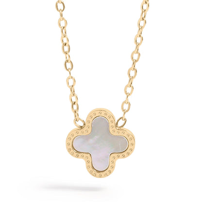 Lucky Clover Charm Necklace - Premium 18K Gold PVD Stainless Steel