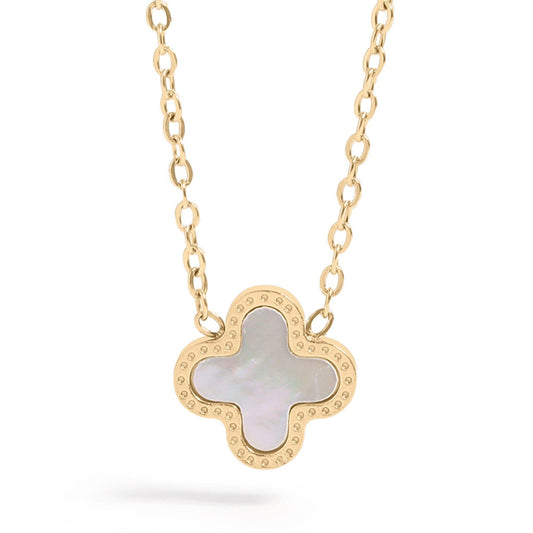 Lucky Clover Charm Necklace - Premium 18K Gold PVD Stainless Steel