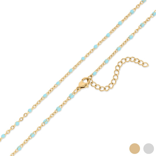 Turquoise Chain Necklace - Premium 18K Gold PVD Stainless Steel