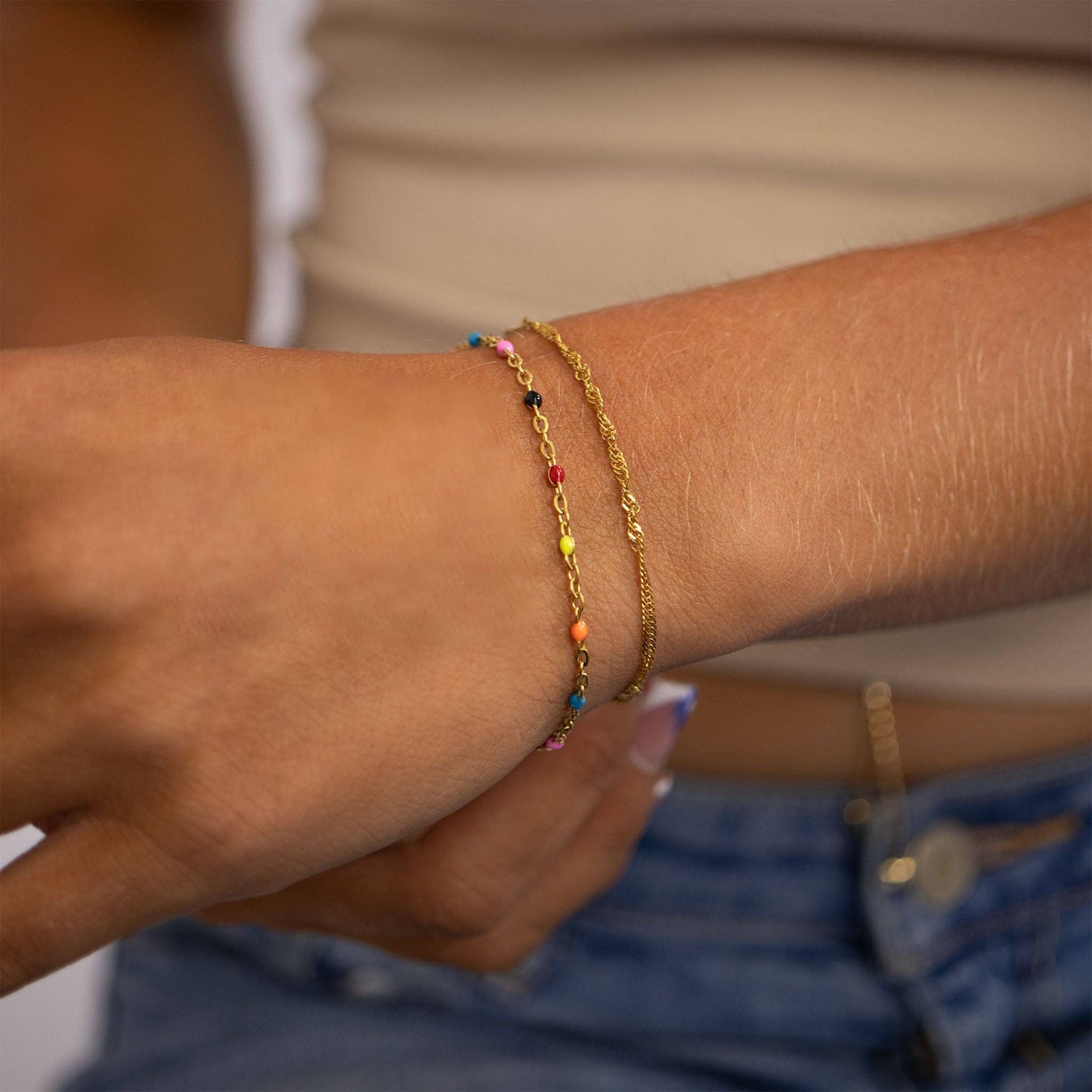 Muti Color Confetti Bracelet - Premium 18K Gold PVD Stainless Steel