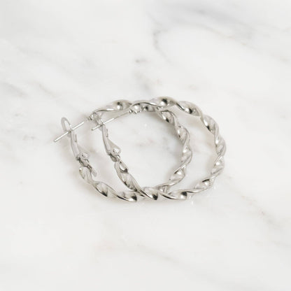 Twist Hoop Earrings - Premium 18K Gold PVD Stainless Steel