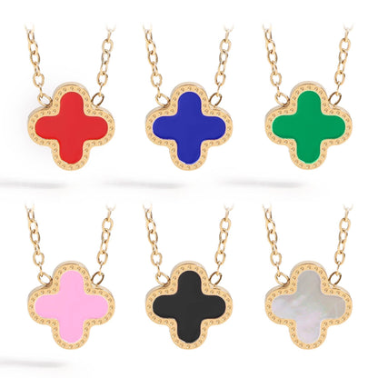 Lucky Clover Charm Necklace - Premium 18K Gold PVD Stainless Steel
