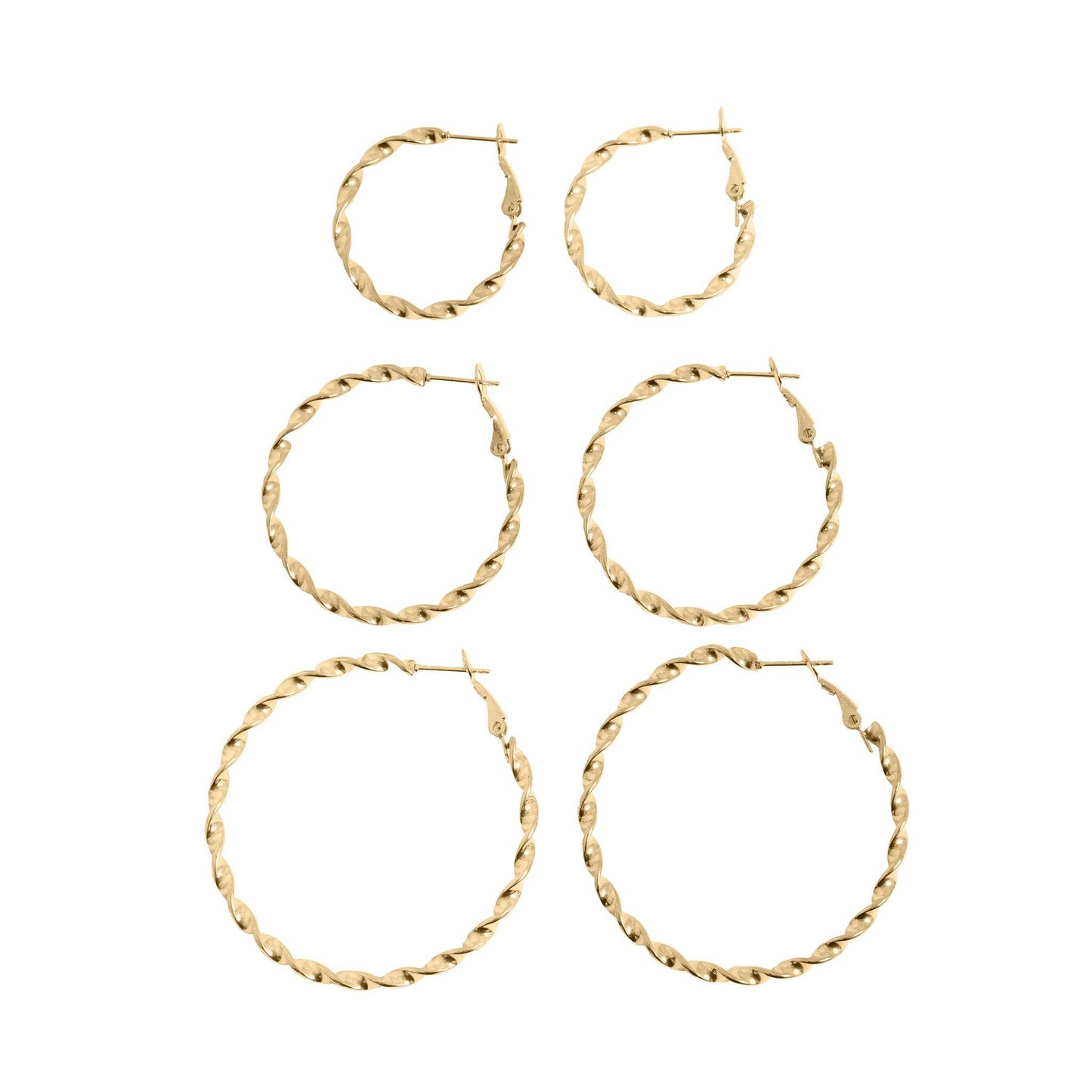 Twist Hoop Earrings - Premium 18K Gold PVD Stainless Steel