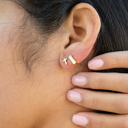 Square Huggie Earrings - Premium 18K Gold PVD Stainless Steel
