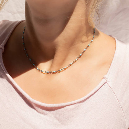 Turquoise Chain Necklace - Premium 18K Gold PVD Stainless Steel