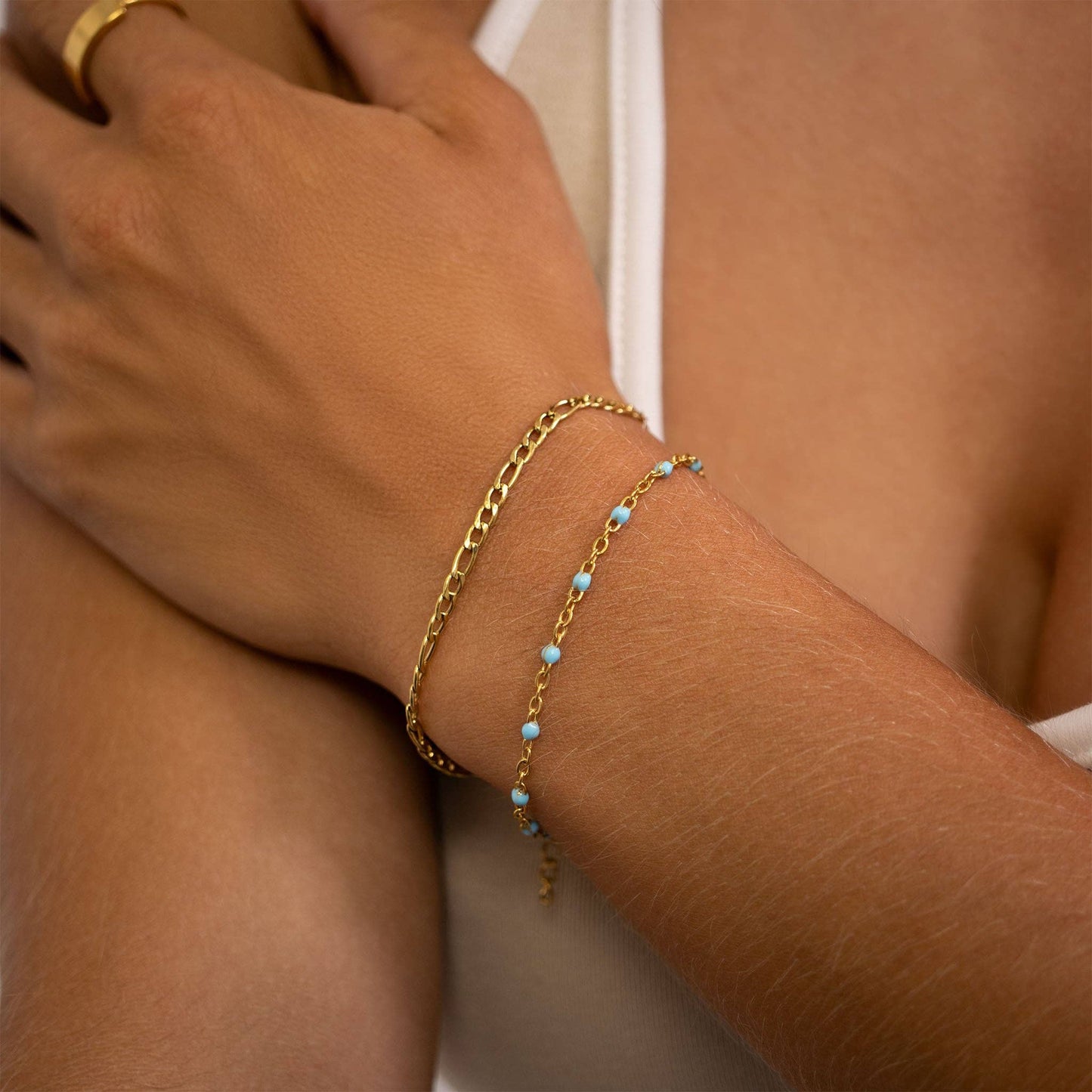 Turquoise Confetti Bracelet - Premium 18K Gold PVD Stainless Steel